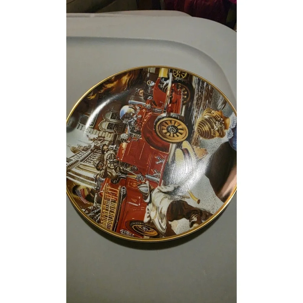 Franklin Mint National Fire Museum Plate The 1922 Ahrens-Fox Limited Edit #X1849